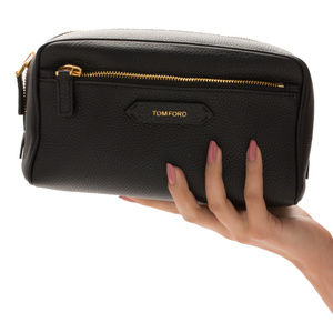 TOM FORD Large Genuine Leather Cosmetic Bag